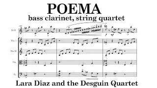 Poema (bass clarinet + string quartet) by David Bennett Thomas