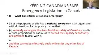 Keeping Canadians Safe: Emergency Legislation in Canada