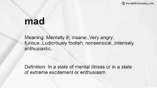 mad Meaning