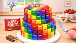 Miniature Rainbow KITKAT Cake Decorating 🌈 Stunning Mini Rainbow Cake Recipe Ideas