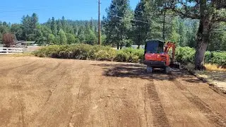 Removing sod for parking area with the Kubota KX-040-4