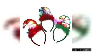 Blinking LED Christmas Headbands, Light Up Elf Hair Band for Christmas Decoration, Party and Festiva