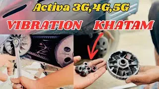 Honda activa handle vibration problem solved ✅|| Activa 3G,4G,5G clutch roller change || 