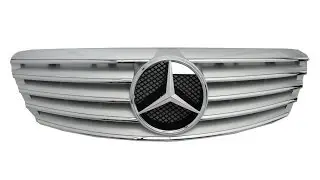 CrazyTheGod W220 1999-2002 Pre-Facelifed GRILLE/GRILL 5FIN CHROME/SILVER for Mercedes-Benz (Grille)