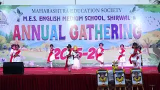 Saraswati Vandana Song | Sr Kg Div A Dance |  MES Shirwal  | MES Annual Gathering 2025