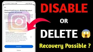 Instagram Account Disable vs Delete 😱 | Recovery Possible? (2026)