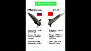 3M22 Zircon 🆚️ DF-17 hypersonic cruise missile|which one is best #shortsvideo #shorts