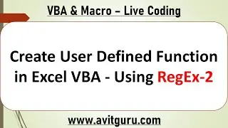 Create User Defined Function in Excel VBA  Using RegEx - Numbers