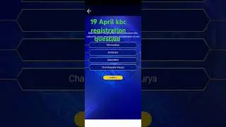 KBC Registration Question 19 April 2025|Kbcregistration2025|kbcS17|#shortskbc 19April|TechtipsTrust