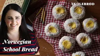 Norwegian School Bread | Skolebrød | Skoleboller | Custard & Coconut Buns