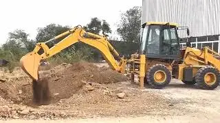 4WD Earth Moving Machinery 2.5ton 2500kg Articulated Backhoe Loader