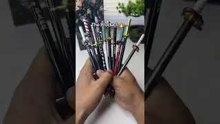 Our real demon slayer pens 🖊️🔥 #demonslayer #kny #pen #anime #shorts