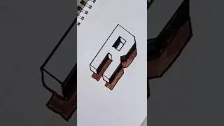 Requested 3D Drawing R Letter #requestedvideo #thankyou #art #3dart