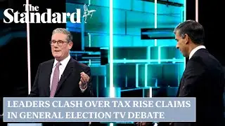 Leaders clash over tax rise claims in General Election TV debate