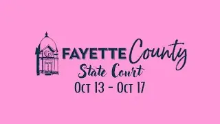 Fayette County GA State Court Judge Jason B. Thompson - Week of October 13th, 2025