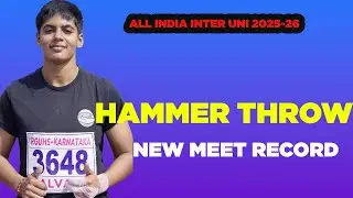 Women's Hammer throw New Meet Record 65,60m  By Tanya Choudhary of Chandigarh Uni.