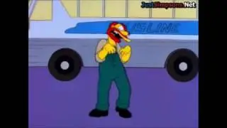 Groundskeeper Willie tries to scare Bart, Lisa and Maggie