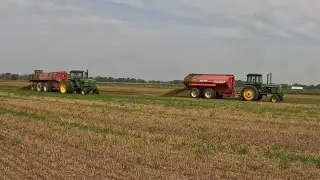 Hauling Manure on Wheat Fields