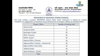 NLC Finance Trainee Recruitment 2024