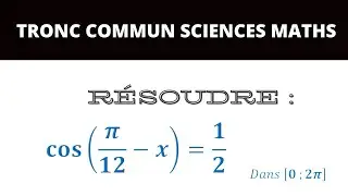 RÉSOUDRE L'ÉQUATION TRIGONOMÉTRIQUE .