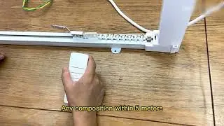Electric curtain motor installation and code operation