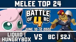 Liquid | Hungrybox vs bc | S2J - Melee Singles Top 24 - Battle of BC 4