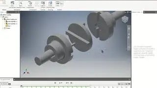 Autocad Inventor 2019 - Oldham Coupling - exploded view
