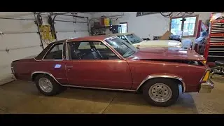 1980 Malibu Classic Drag Week Car 406 SBC Walk Around Cold Start Part 1