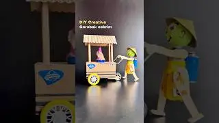 DIY craetive membuat mainan unik penjual gerobak eskrim #creative #diy #toys #amazing