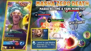 MASHA ZERO DEATH! MASHA BECOME A TANK MONSTER WHEN ENEMY GANK 24STRANGERS