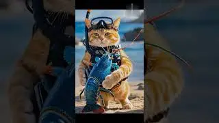 Kitty hunting sea foods and cooking#viralvideo #cat #cooking #cute #funny