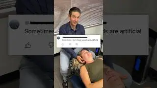 Loud crack chiropractic neck adjustment. Sound on!  #chiropractor #loudcrack #neckadjustment #jokes