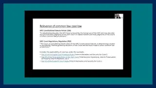 WEBINAR 6: Freezing Orders, Other Interim Measures and Ex Parte Applications at the AIFC Court