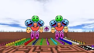 COLOURFUL SELENES & OBUNGA IN BIG MAZE 😱 | Nico&rsquo;s Nextbots Horror | GameX HD