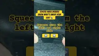 Toyota Yaris Secret: Car Jack Under Your Seat