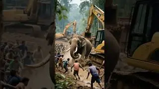 🐘 Angry Elephant Flips Bulldozer in Forest Clash! 😱🚜