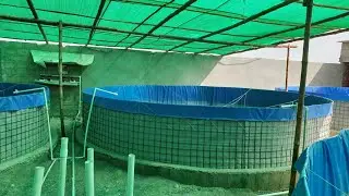 Biofloc / Installation of aeration system / #biofloc #fish #bioflocfishfarm #bioflocfishfarming