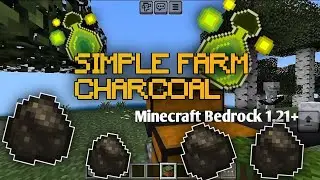 How to Build a Simple Automatic Charcoal Farm in Minecraft Bedrock 1.21+