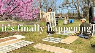 Building Our DIY Greenhouse With Antique Windows & Doors | Country Garden Dreams