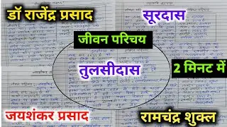 सभी महत्वपूर्ण जीवन परिचय मात्र 1 Video में 2026 UP Board Exam || Hindi ke Sabhi Jivan Parichay 2026