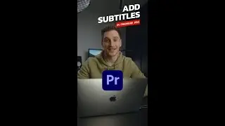 How to add subtitles or captions to video using Adobe Premiere Pro #shorts  🎬