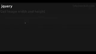 Get image width and height