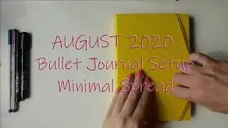 August 2020 Bullet Journal | Plan With Me - Minimal Spread