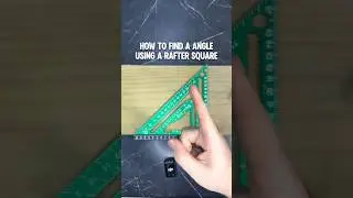 How to find an angle using a rafter square!