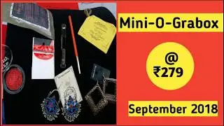 *New* MINI -O-GRABOX September 2018 Unboxing and review / Most affordable subscription box