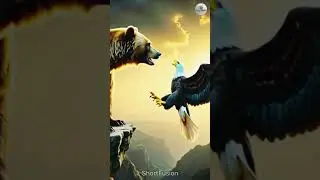 BEAR vs EAGLE - WHO WILL SURVIVE? (SHOCKING ENDING!)🐻⚡🦅 #shorts