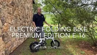 GreenZone Bikes Electric Folding Bike Premium Edition E-16 Model