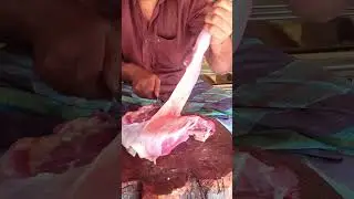High-quality fresh goat meat cutting. #shorts #meatcuttingstyle #goatmeat #mutton