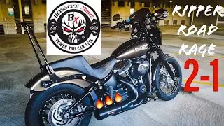 Bassani Ripper Road Rage 2-1 Exhaust for M8 Softail.