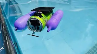 Make An Amazing solar Boat With sprite Cans and DC motor - DIY BOAT